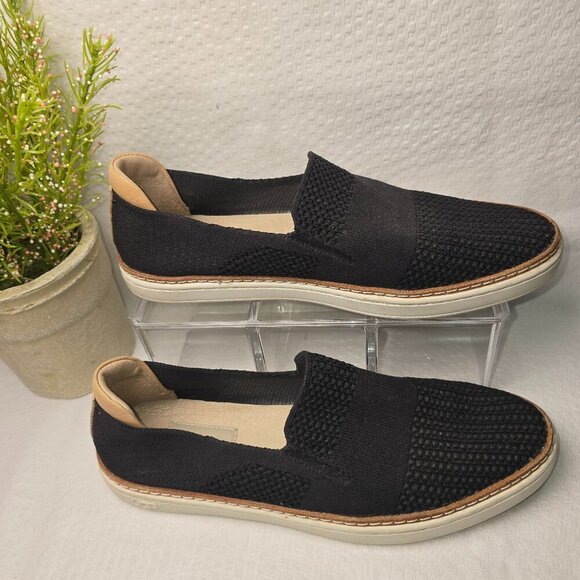 UGG WOMENS SAMMY BLACK KNIT SLIP ON CASUAL COMFORT SNEAKER SIZE 8 EUC - Picture 1 of 10